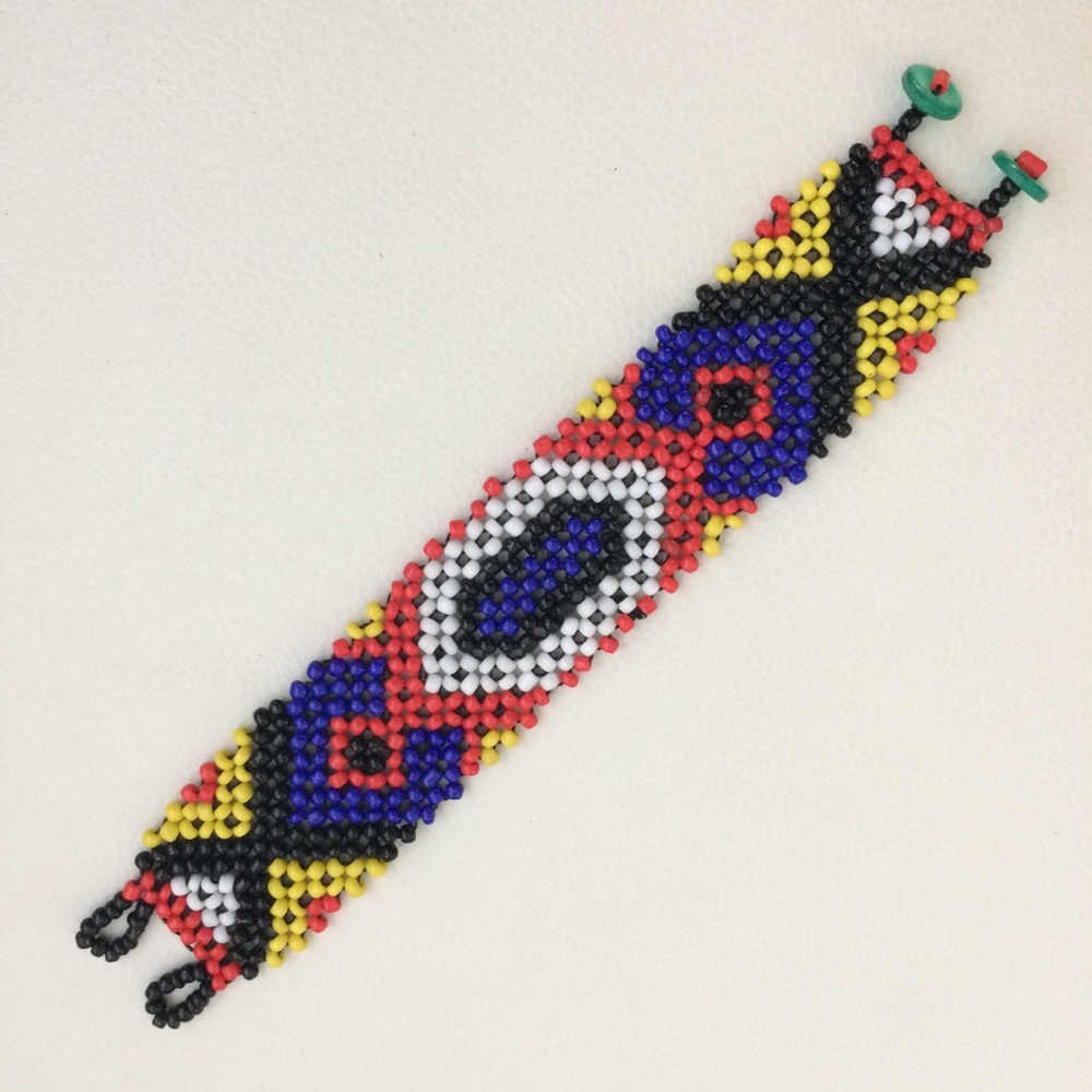 Handmade ethnic tribal beaded bracelet OS